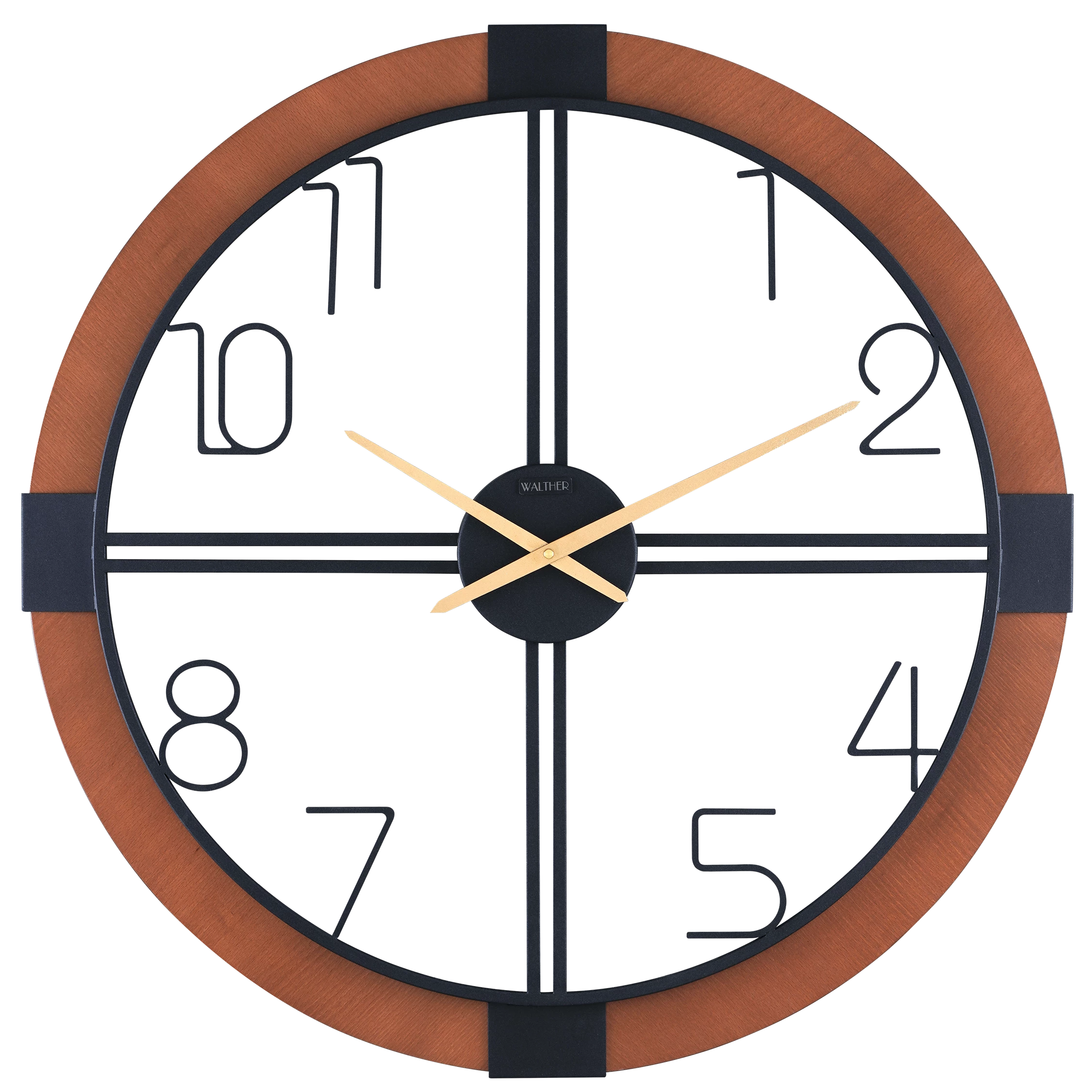 ساعت دیواری مدرن قهوه‌ایM8072