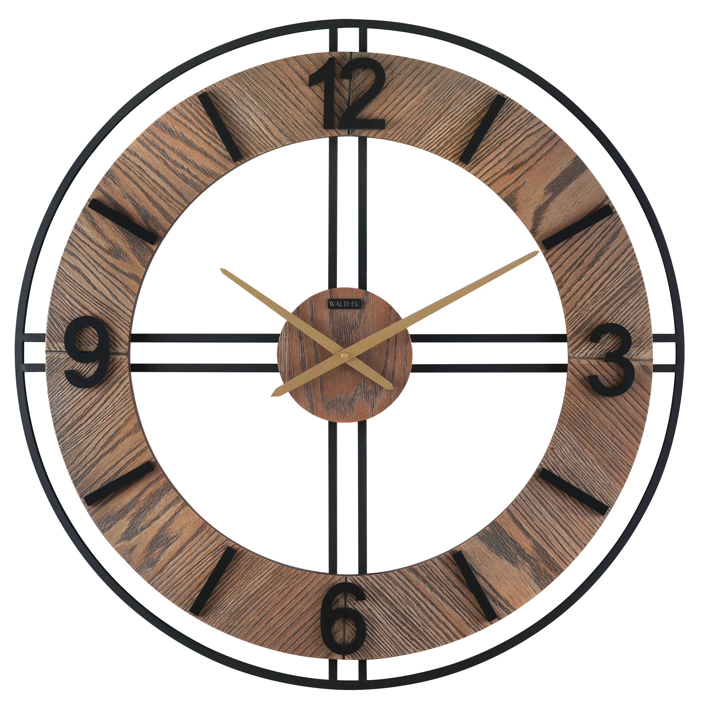 ساعت دیواری مدرن قهوه‌ایM8076