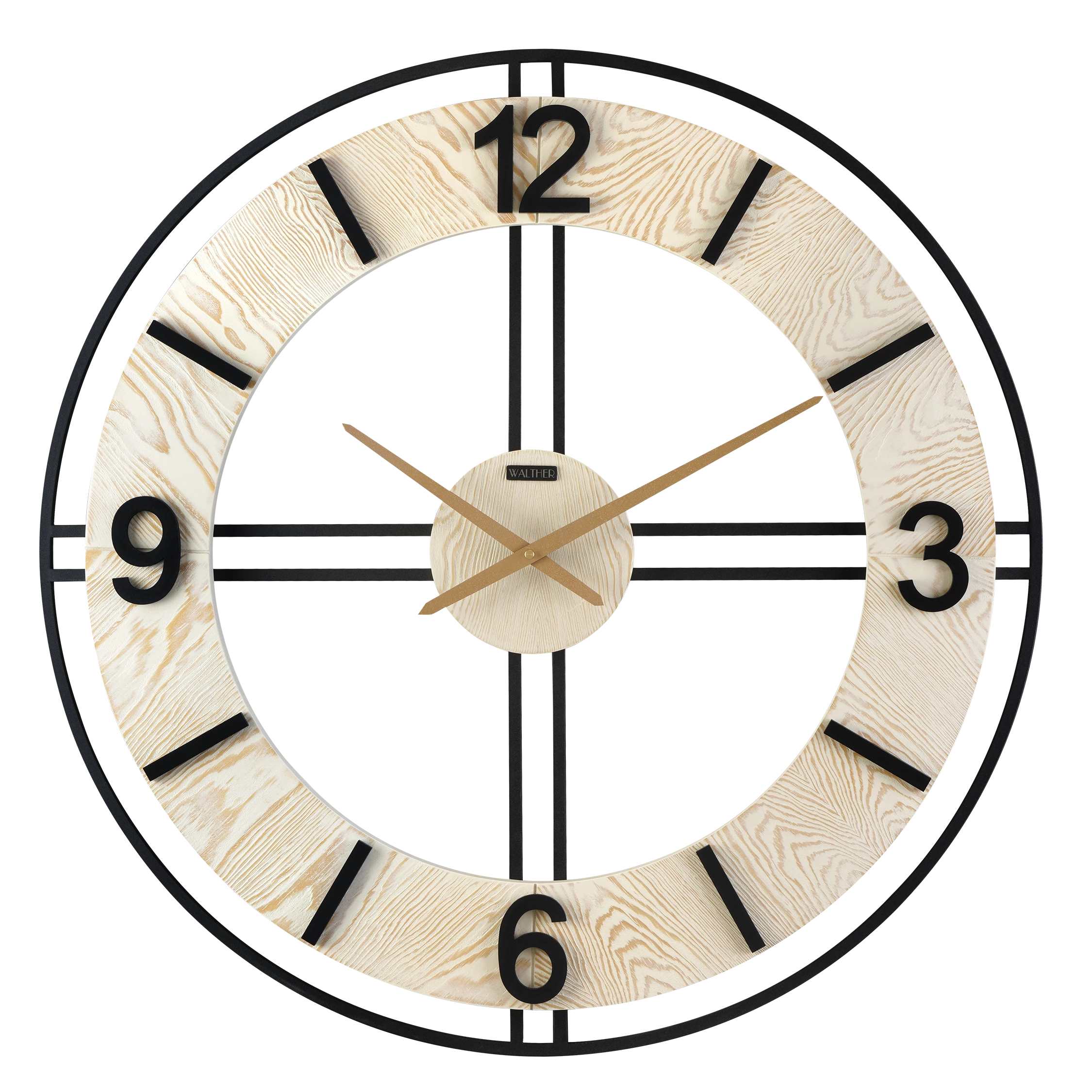 ساعت دیواری مدرن وایت‌واش M8076