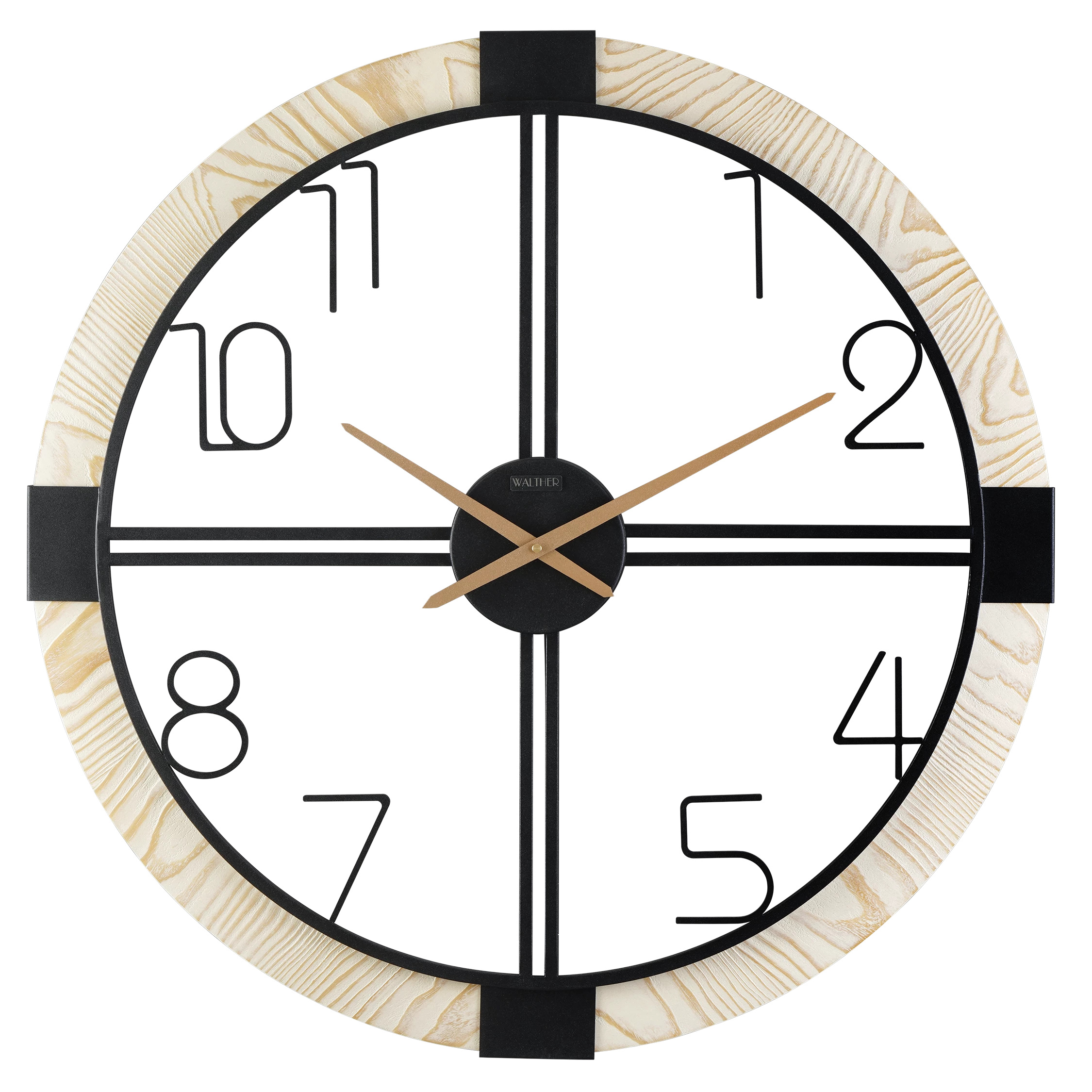 ساعت دیواری مدرن وایت‌واش M8076