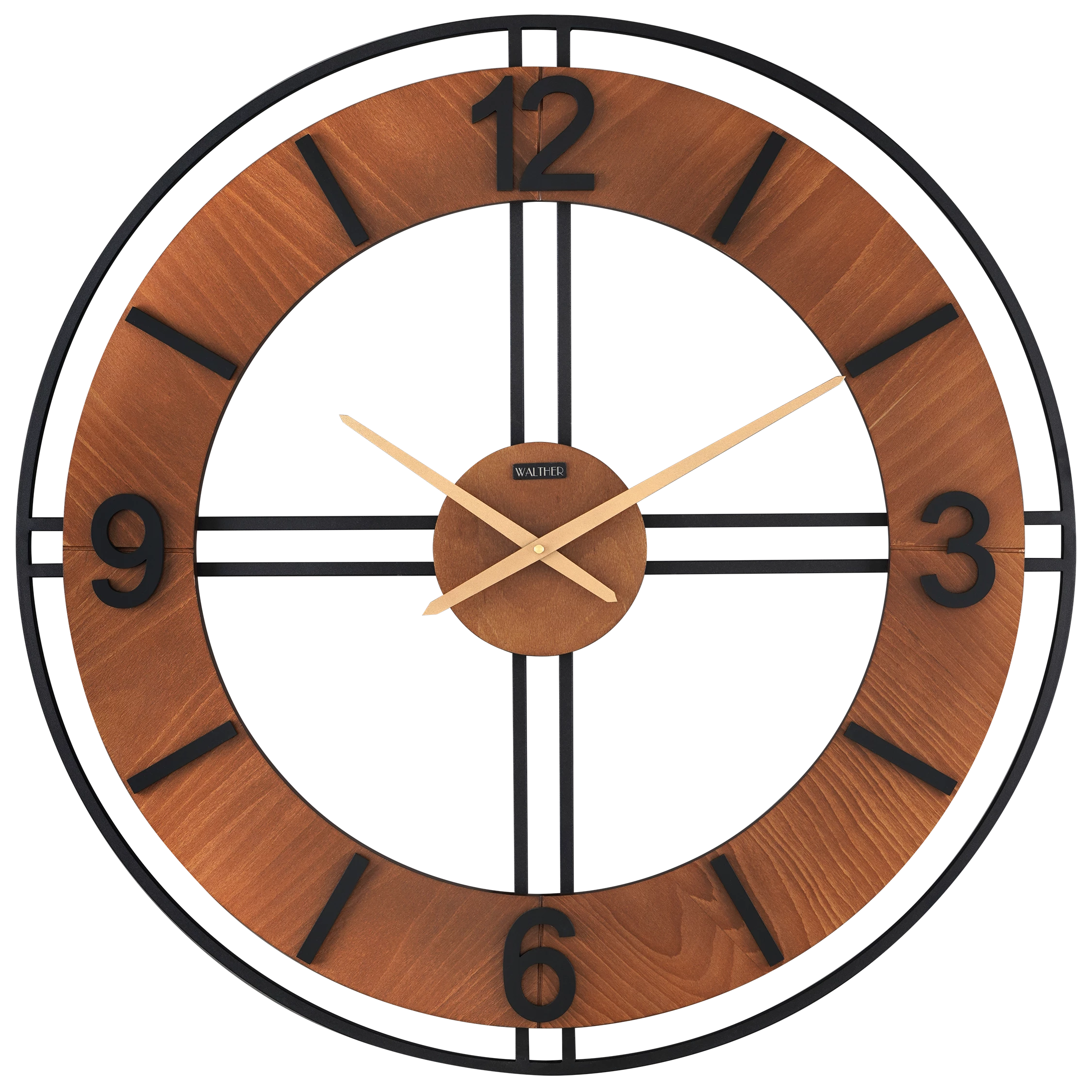 ساعت دیواری مدرن قهوه‌ایM8076