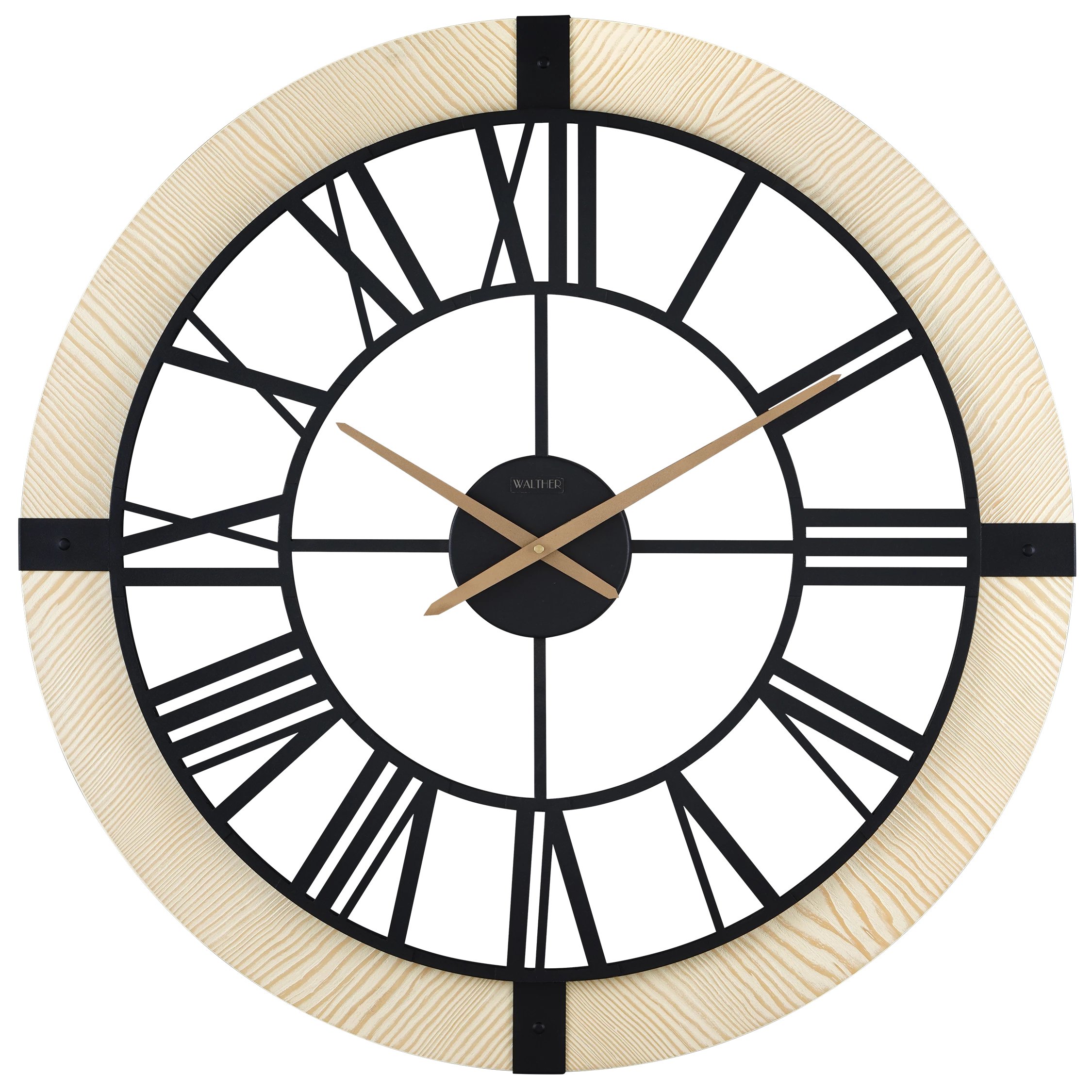 ساعت دیواری مدرن وایت‌واش M8073