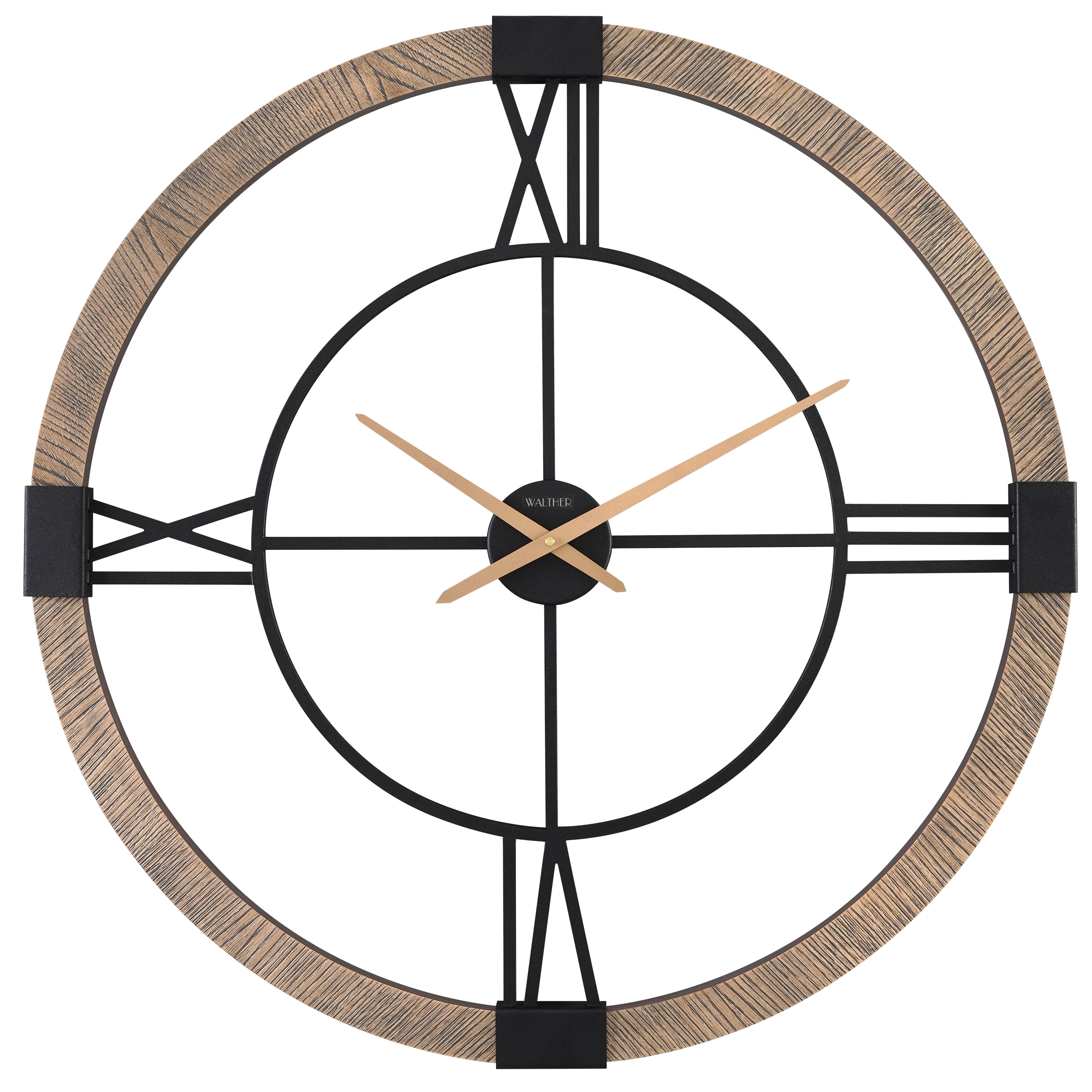 ساعت دیواری مدرن قهوه‌‌ایM8077