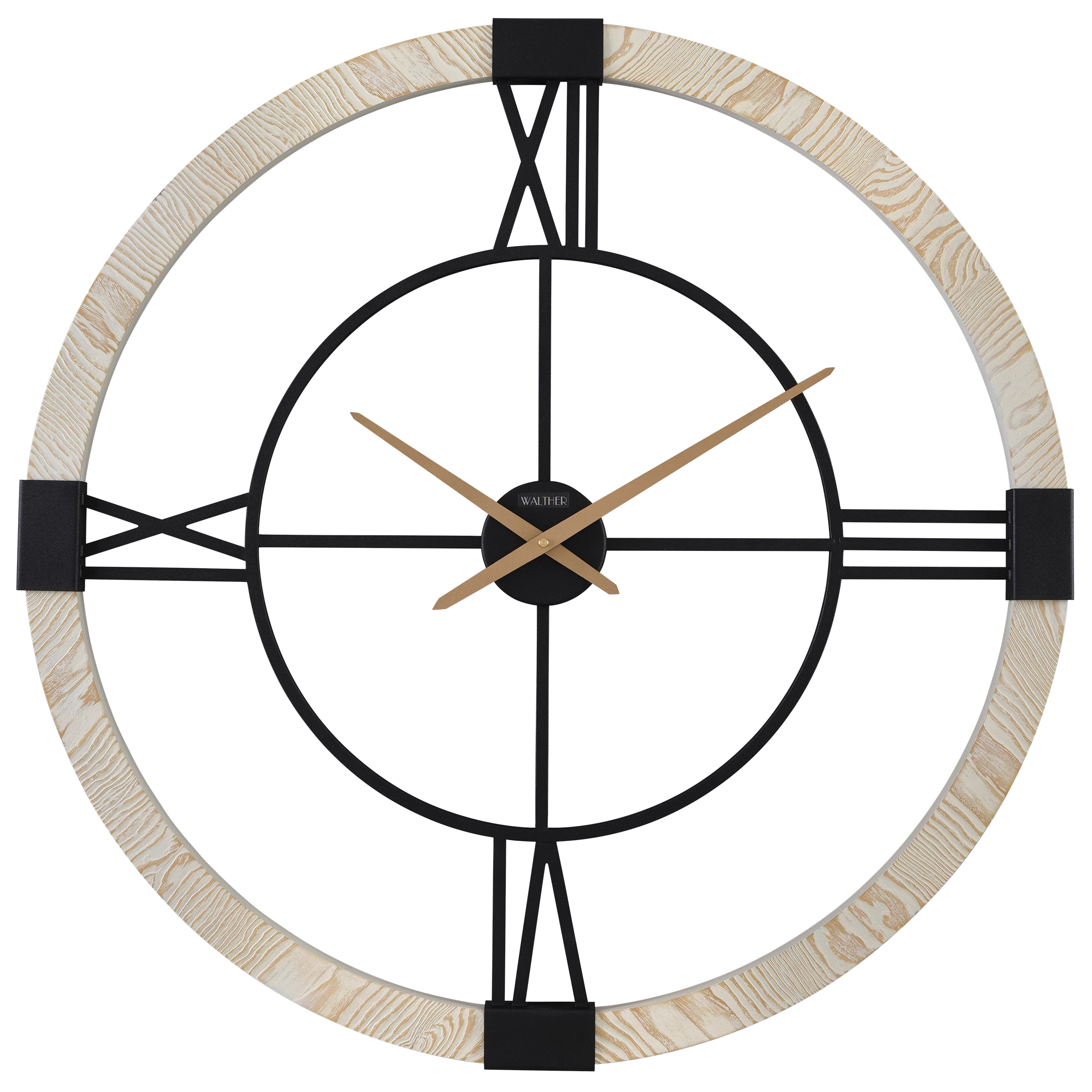 ساعت دیواری مدرن وایت‌واش M8077