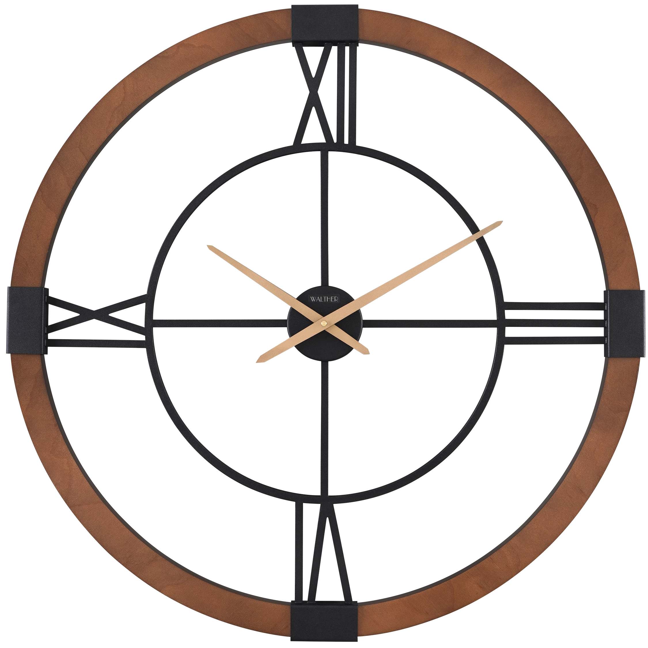 ساعت دیواری مدرن قهوه‌ایM8077