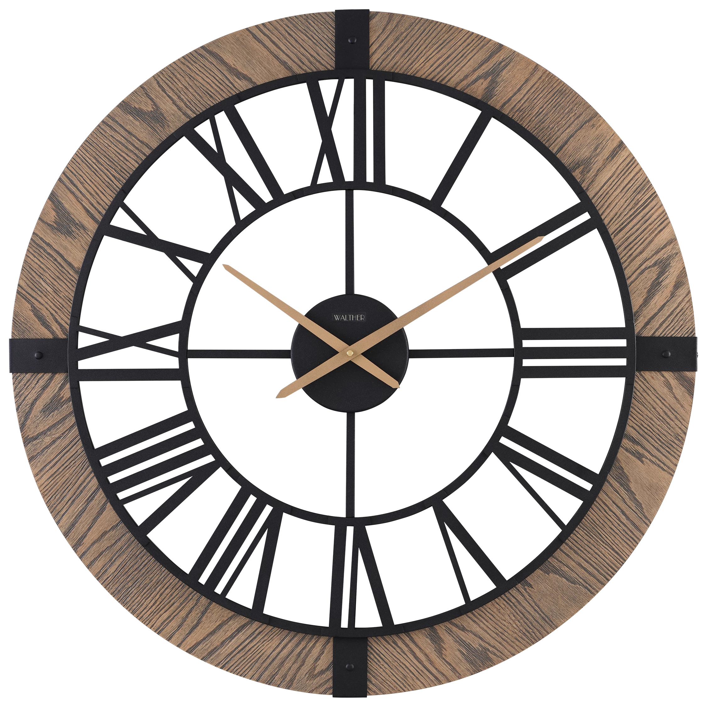 ساعت دیواری مدرن قهوه‌ایM8073