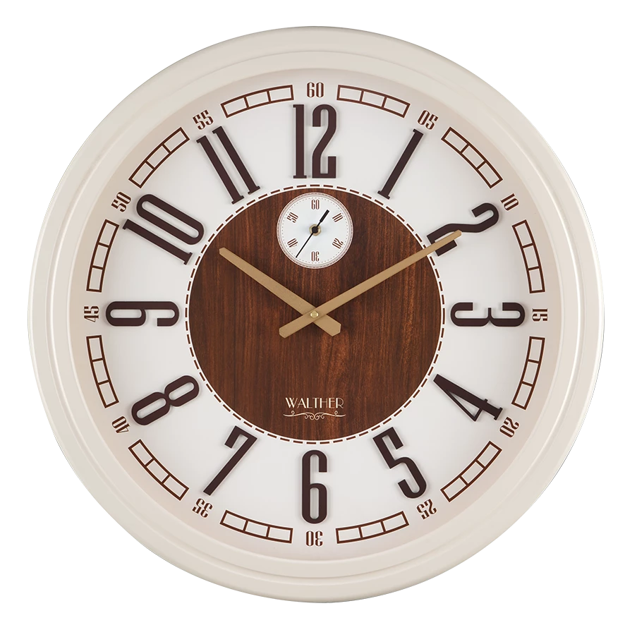 ساعت دیواری مدرن کرمی A6008